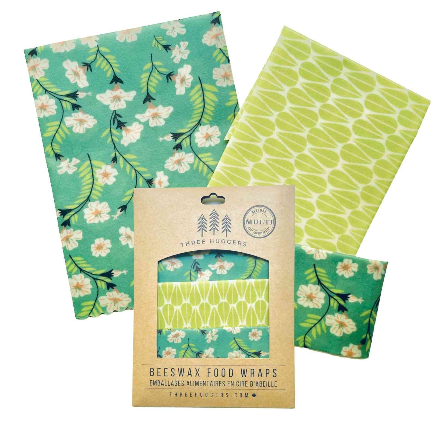 Beeswax Wraps Multipack (Set of 3) - Petunias