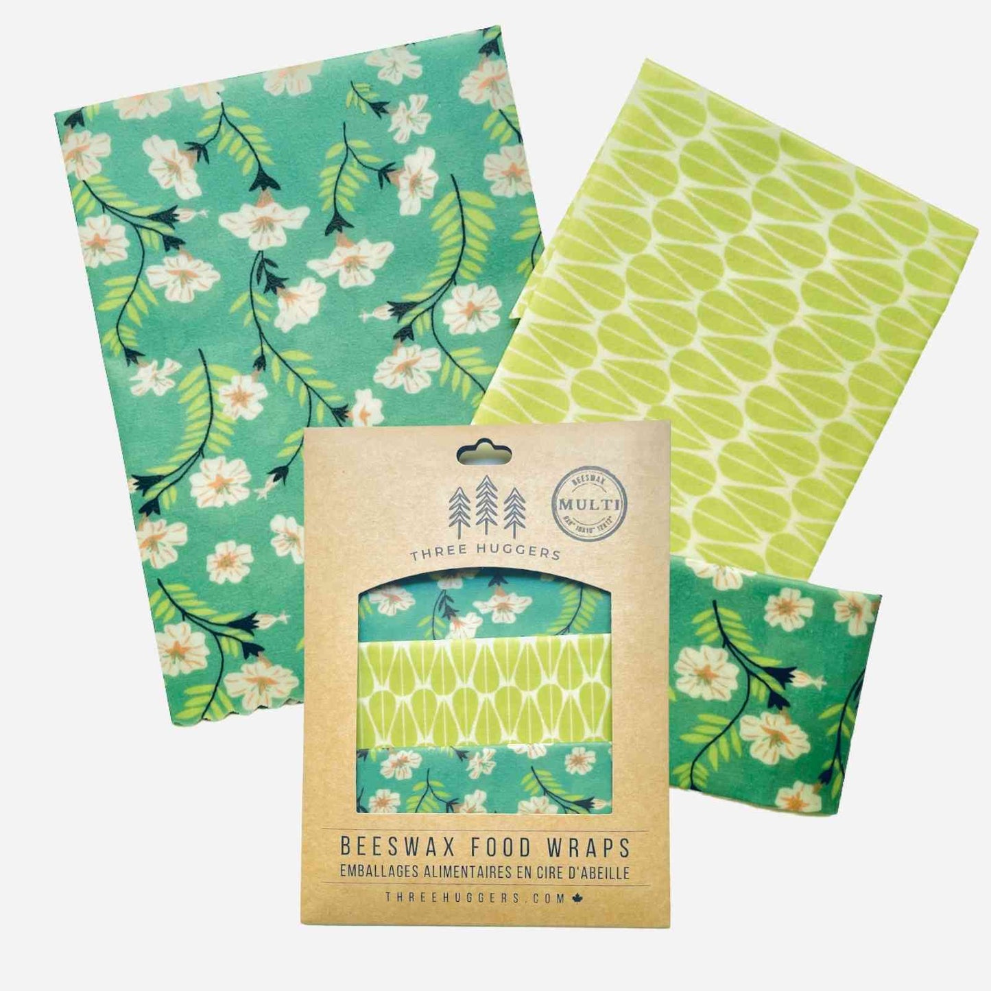 Beeswax Wraps Multipack (Set of 3) - Petunias
