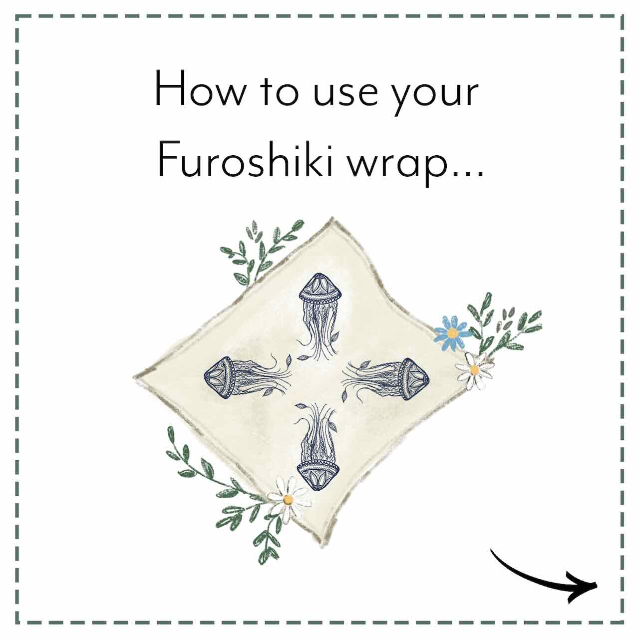 Furoshiki Reusable Gift Wrapping Cloth Large (28" x 28")