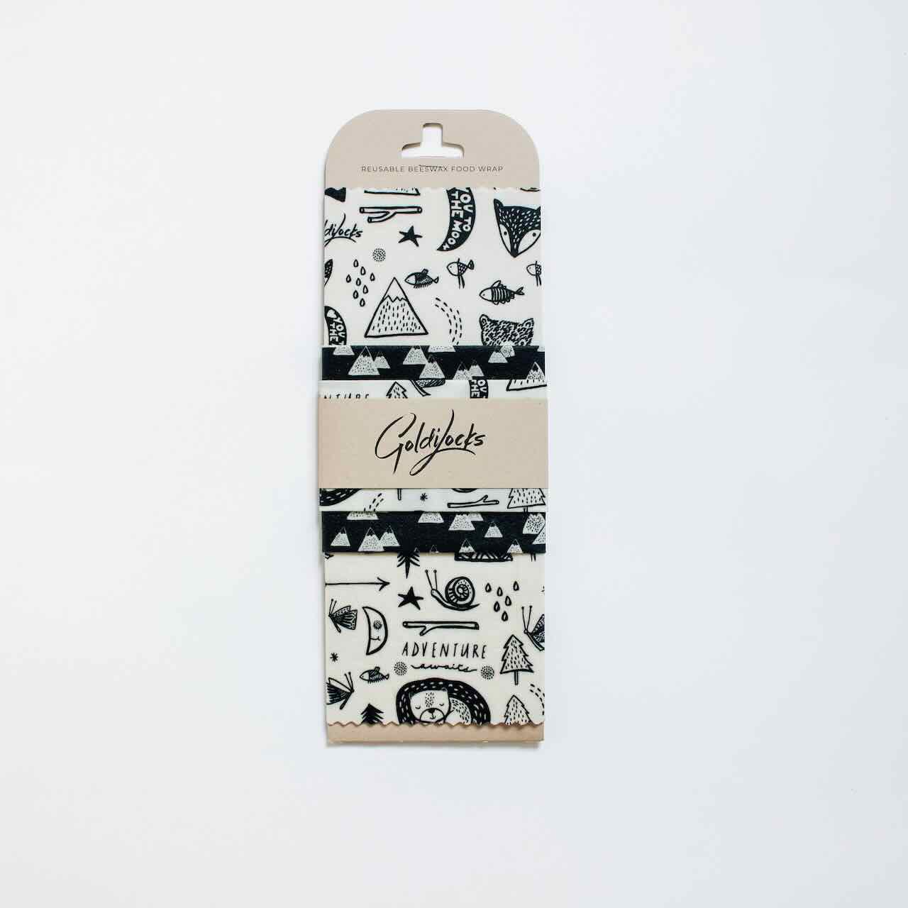 Beeswax Food Wraps: Camping Adventure Set of 3