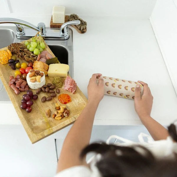 Beeswax Food Wraps: Rainbow Set of 3