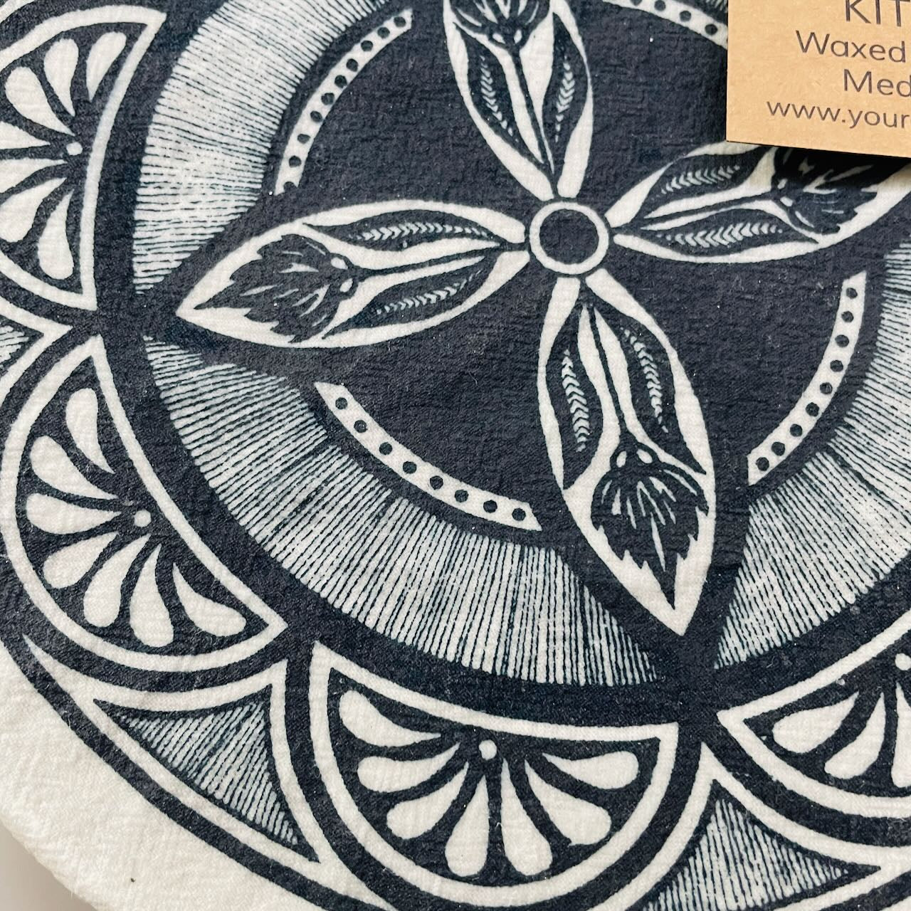 Waxed Reusable Fabric Bowl Covers: Medium 8.5"