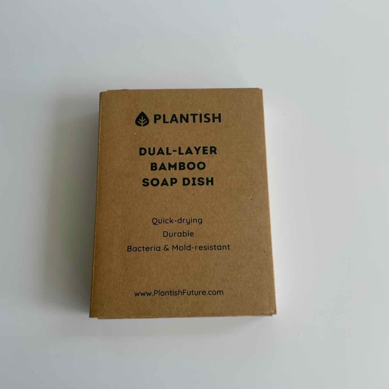 Bamboo Soap Dish Dual Layer