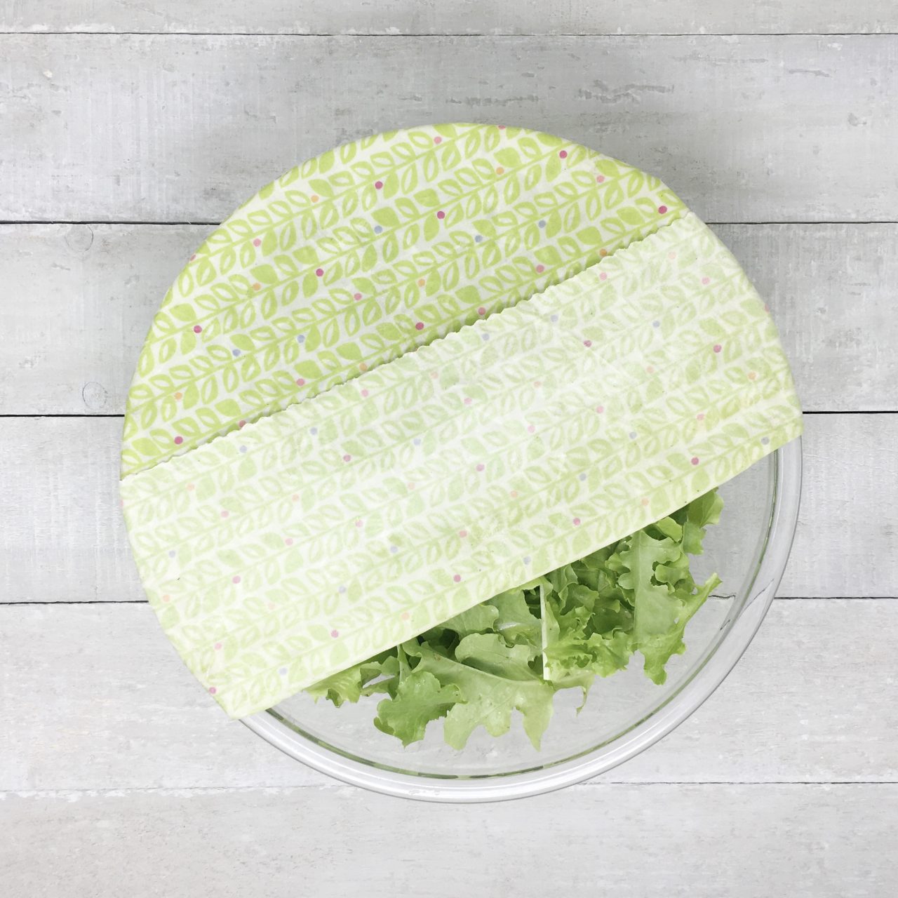 beeswax wrapping over a casserole bowl