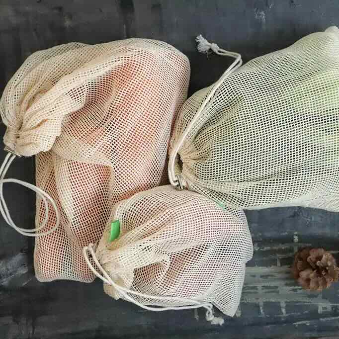 Organic Cotton Mesh Bags - Set of 3