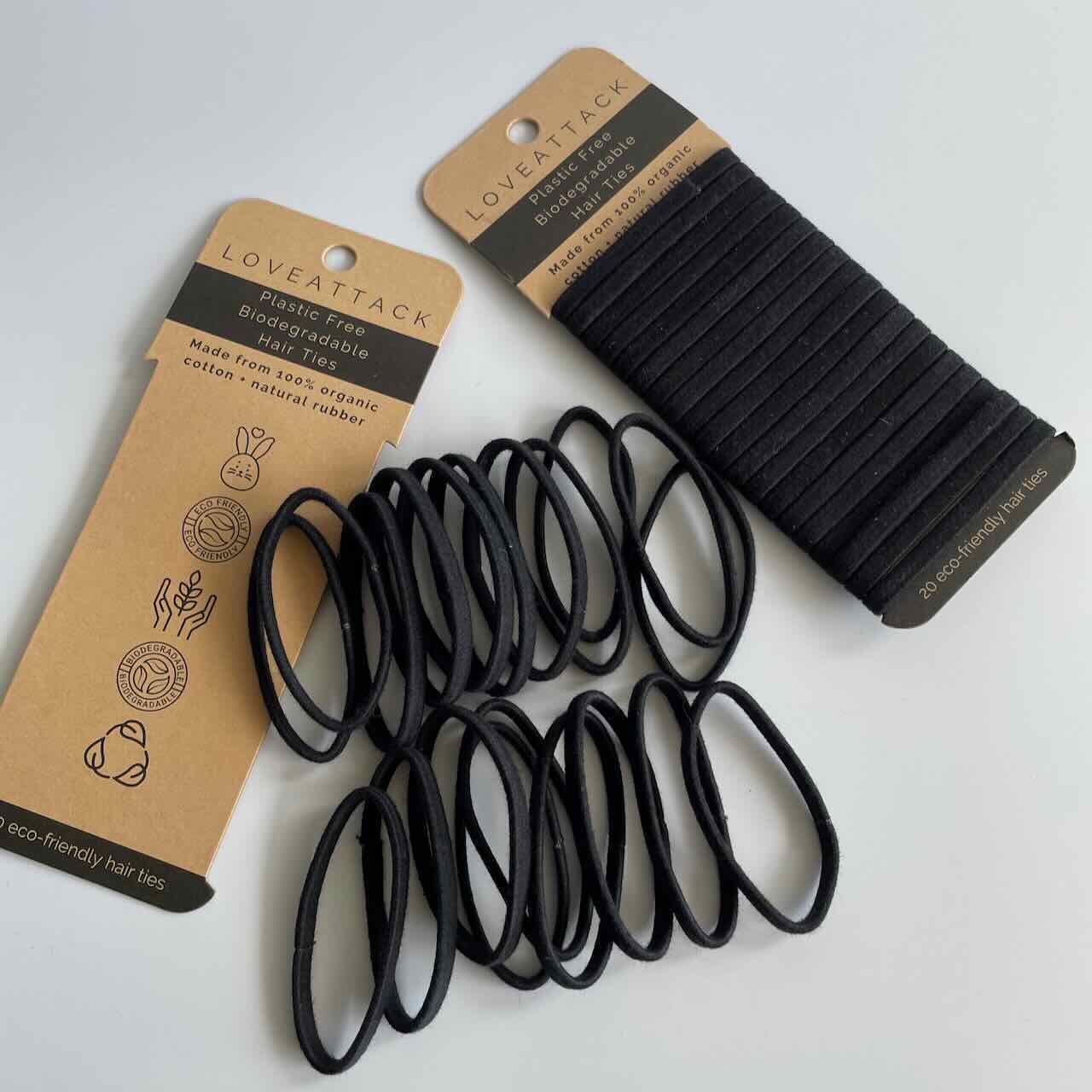 Plastic Free Biodegradable Hair Ties (set of 20)