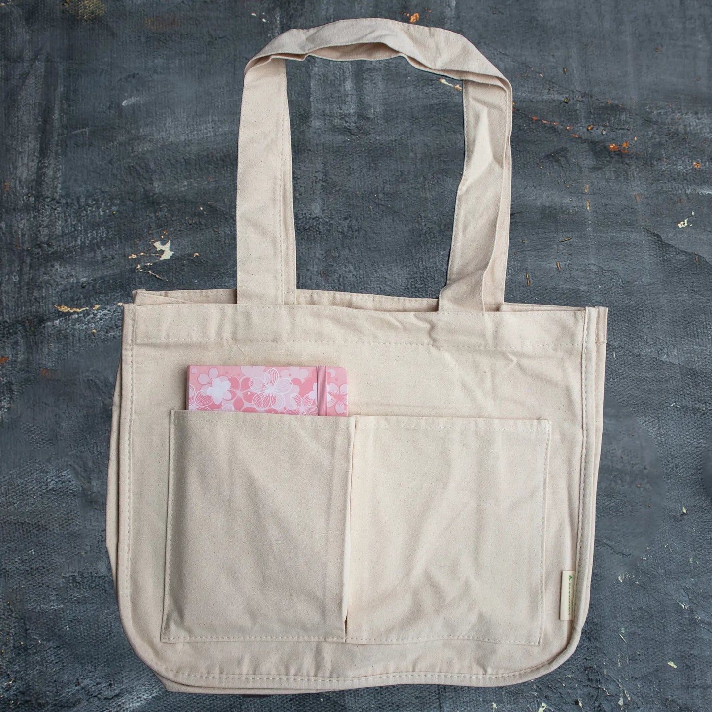 Reusable Multi-pocket Tote Bag (100% cotton)