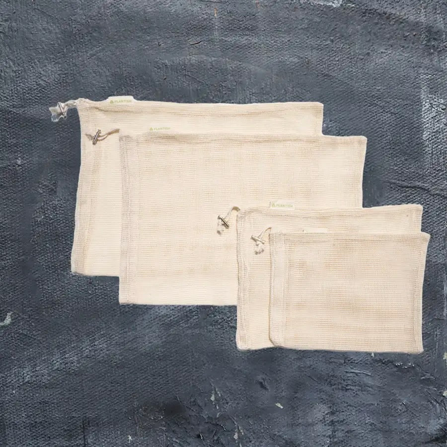 Organic Cotton Mesh Bags - Set of 4