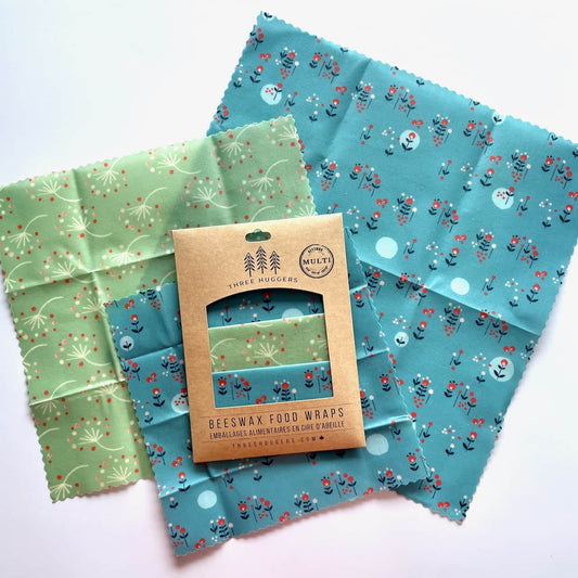Beeswax Wraps - Multipack (Set of 3) - Meadow