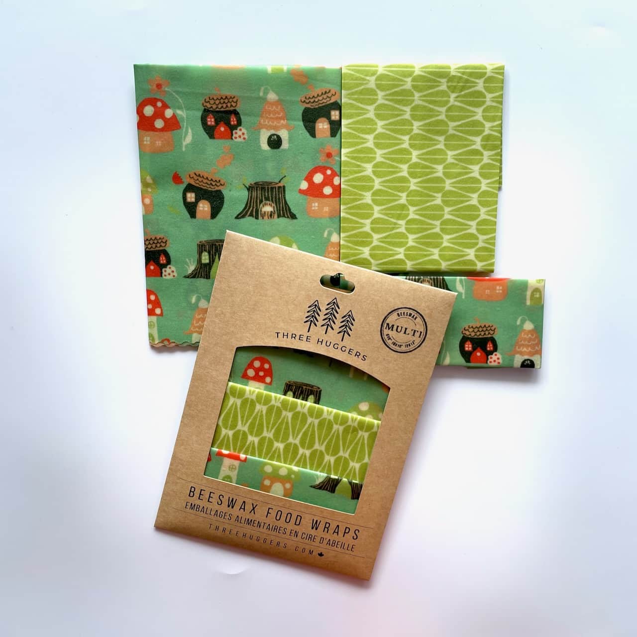 Beeswax Wraps Multipack (Set of 3) - Mushroom