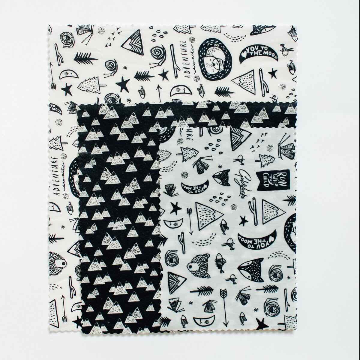 Beeswax Food Wraps: Camping Adventure Set of 3