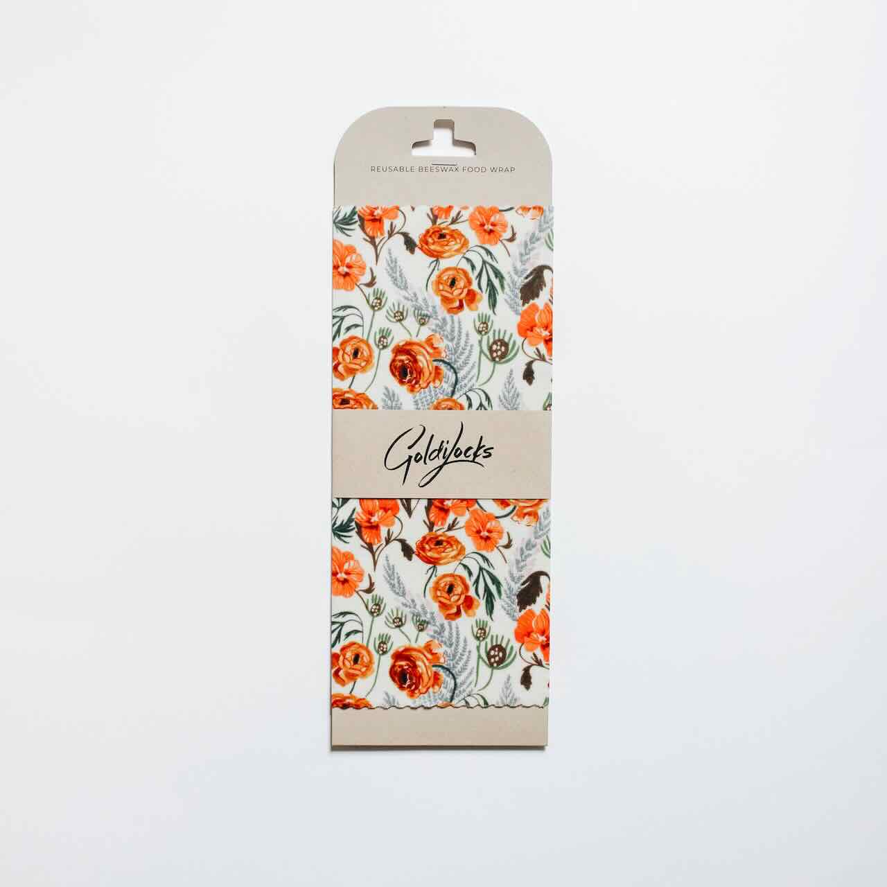 Beeswax Food Wraps: Golden Floral Single Medium