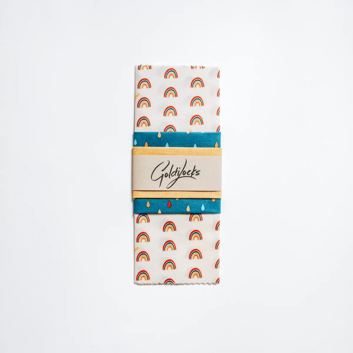 Beeswax Food Wraps: Rainbow Set of 3