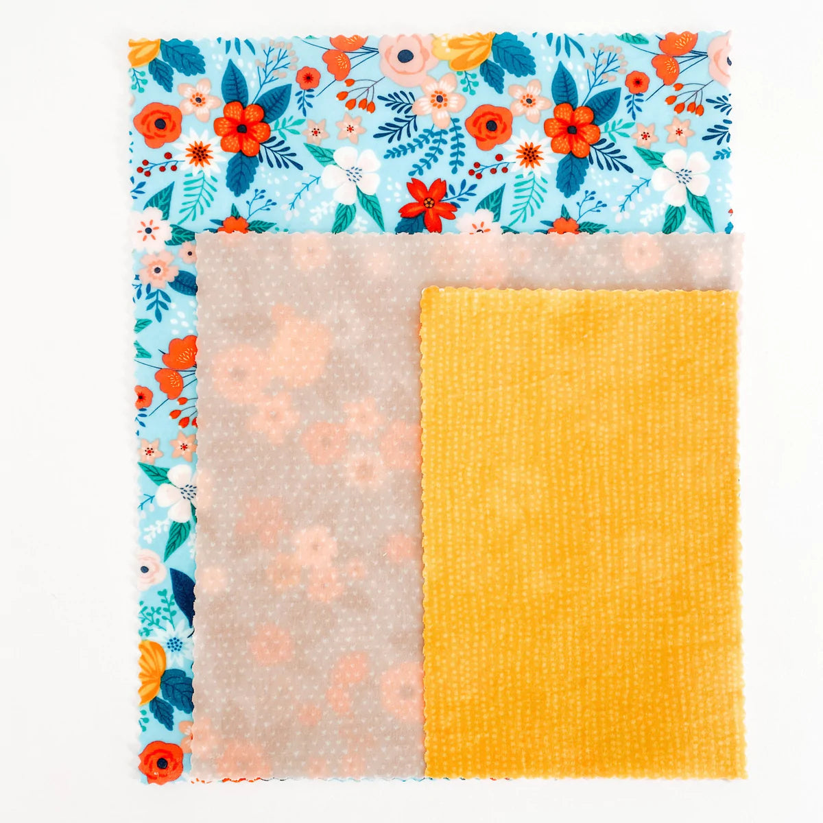 Beeswax Food Wraps: Spring Floral Set of 3