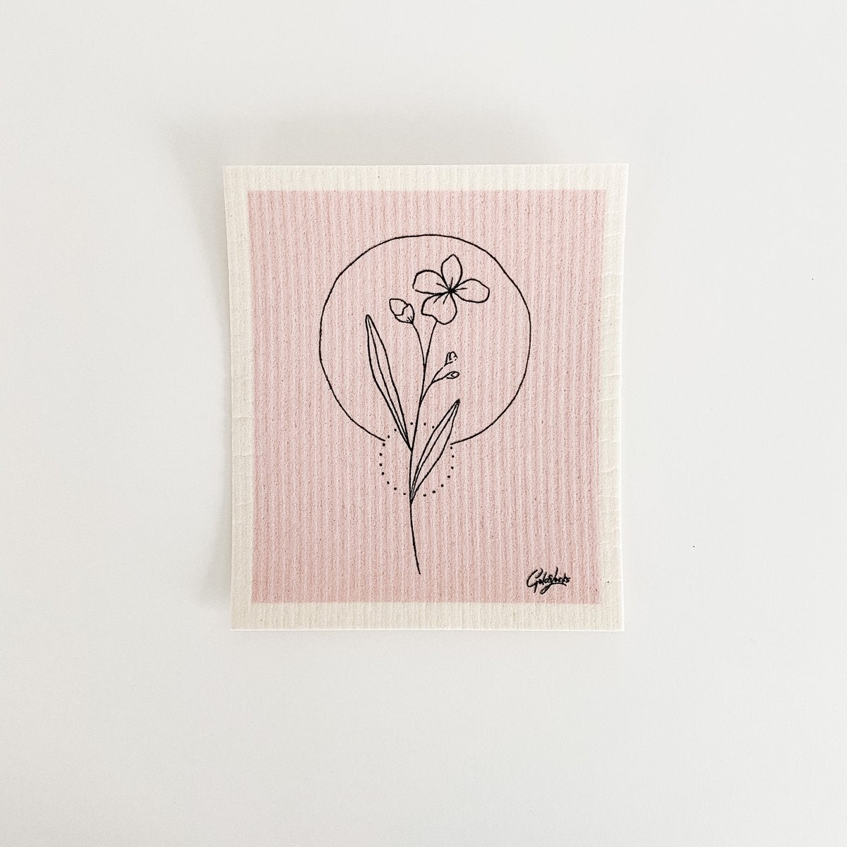 Swedish Dishcloths: Pink Wildflower