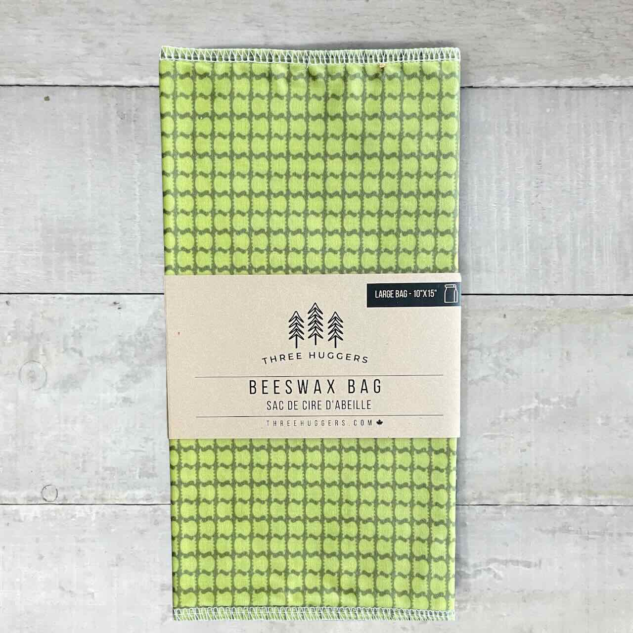 Large Beeswax Bag - Green Octopus