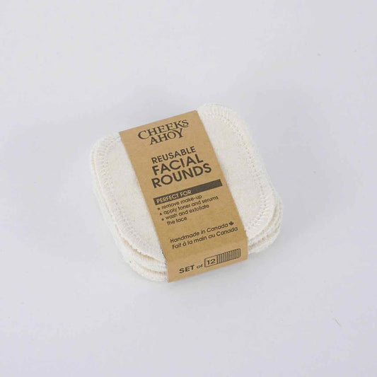 Reusable Cotton Facial Rounds (Set of 12)