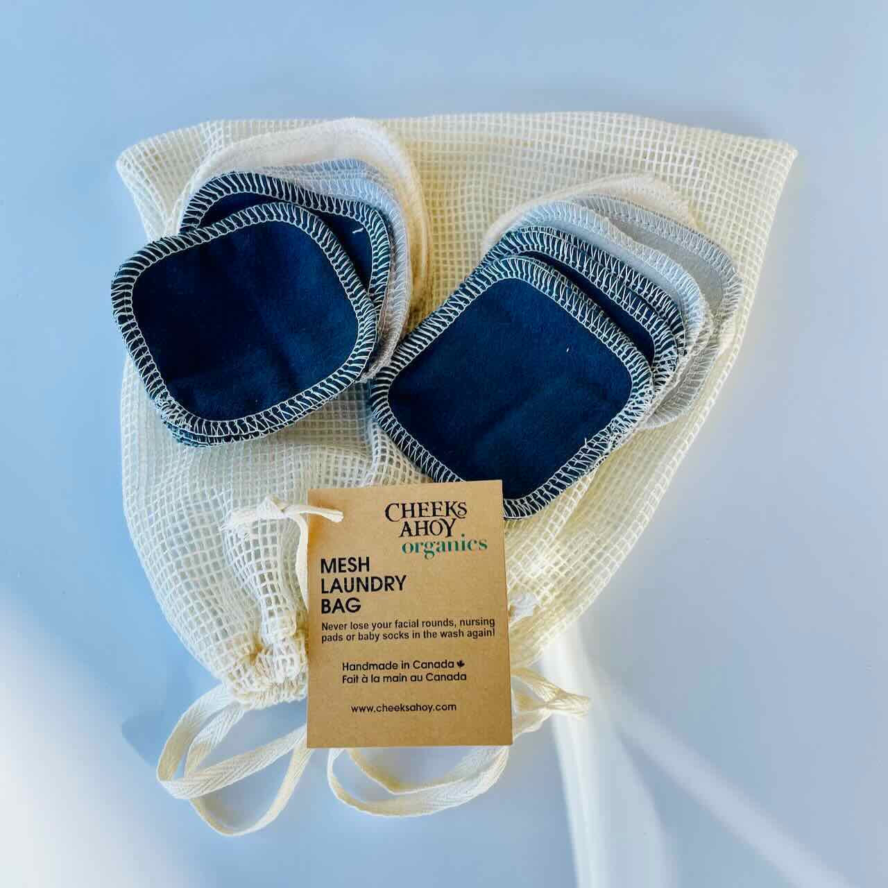 Cheeks Ahoy - Organic Cotton Mesh Laundry Wash Bag With Drawstring