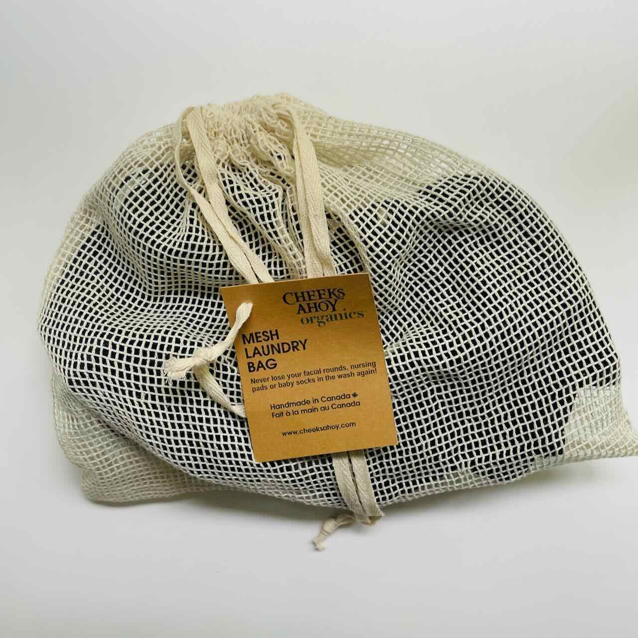 Cheeks Ahoy - Organic Cotton Mesh Laundry Wash Bag With Drawstring