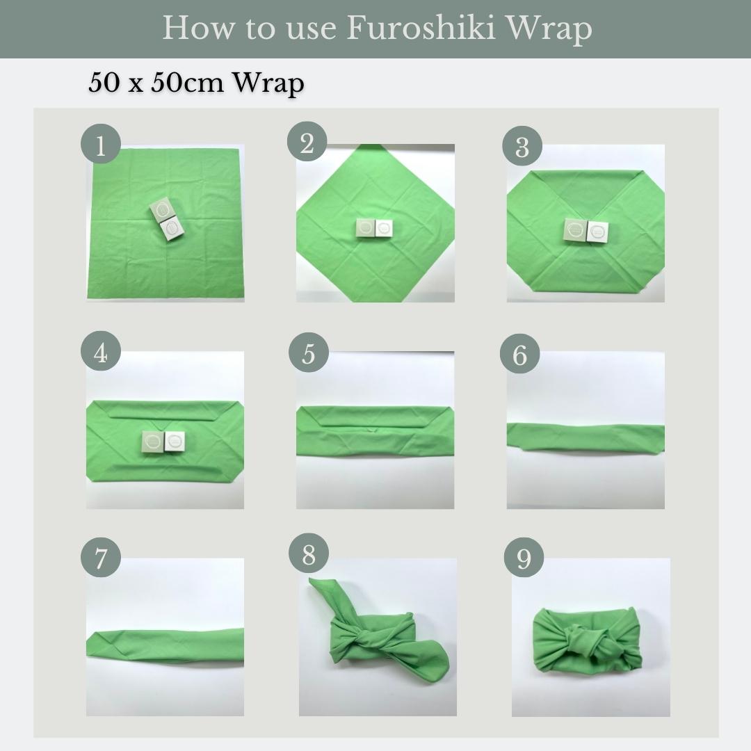 Furoshiki reusable gift wrapping cloths - Small