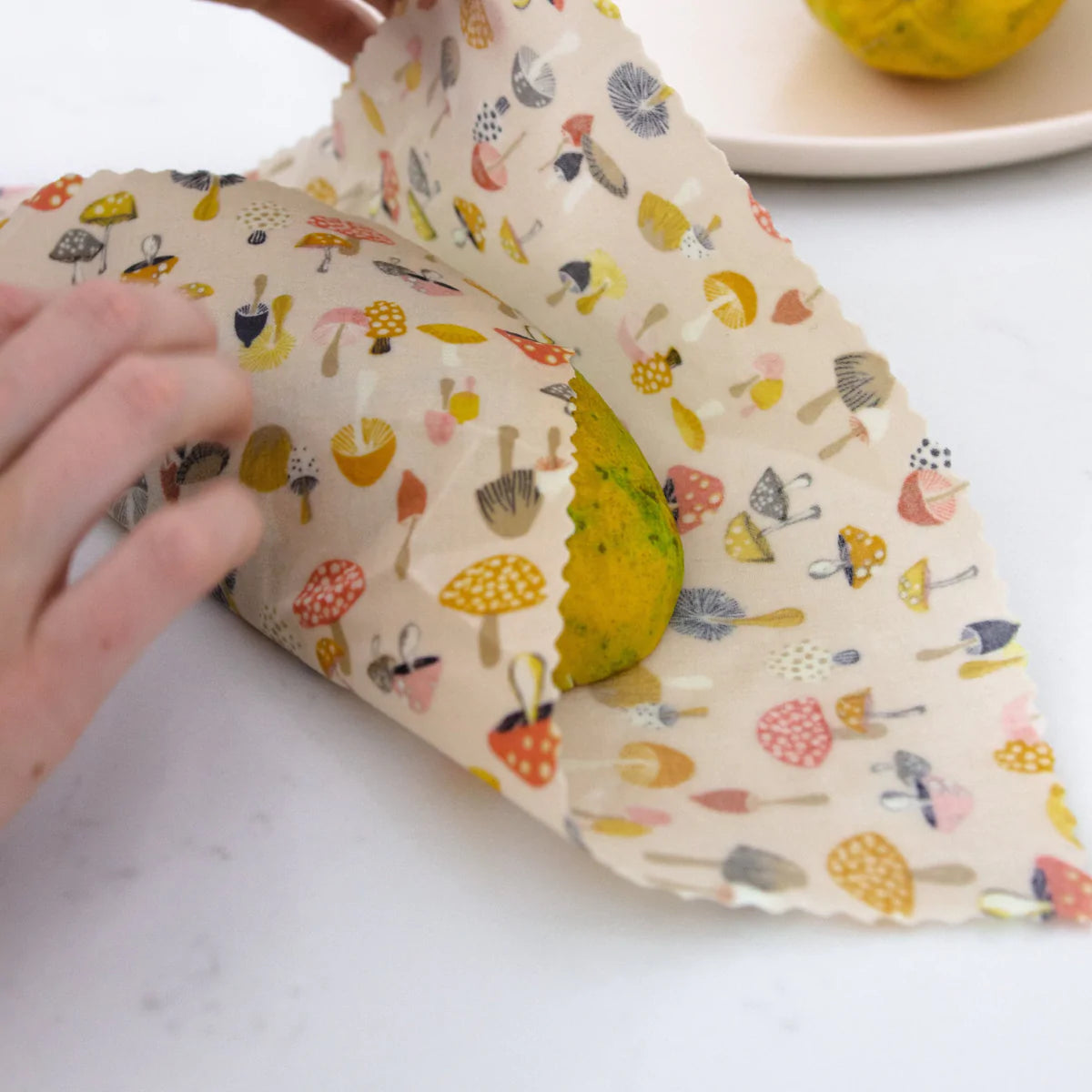 Beeswax Food Wraps: Mushrooms Single Medium