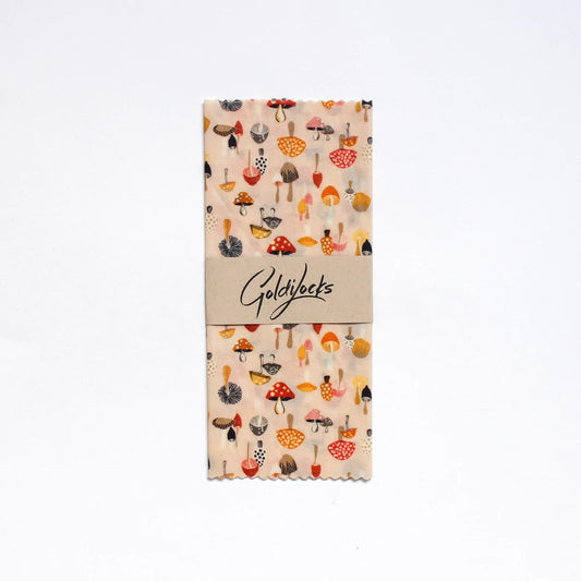 Beeswax Food Wraps: Mushrooms Single Medium