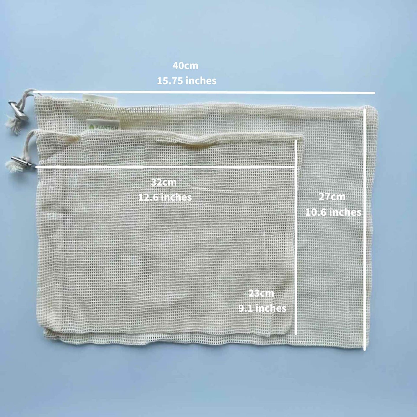 Organic Cotton Mesh Bags - Set of 2