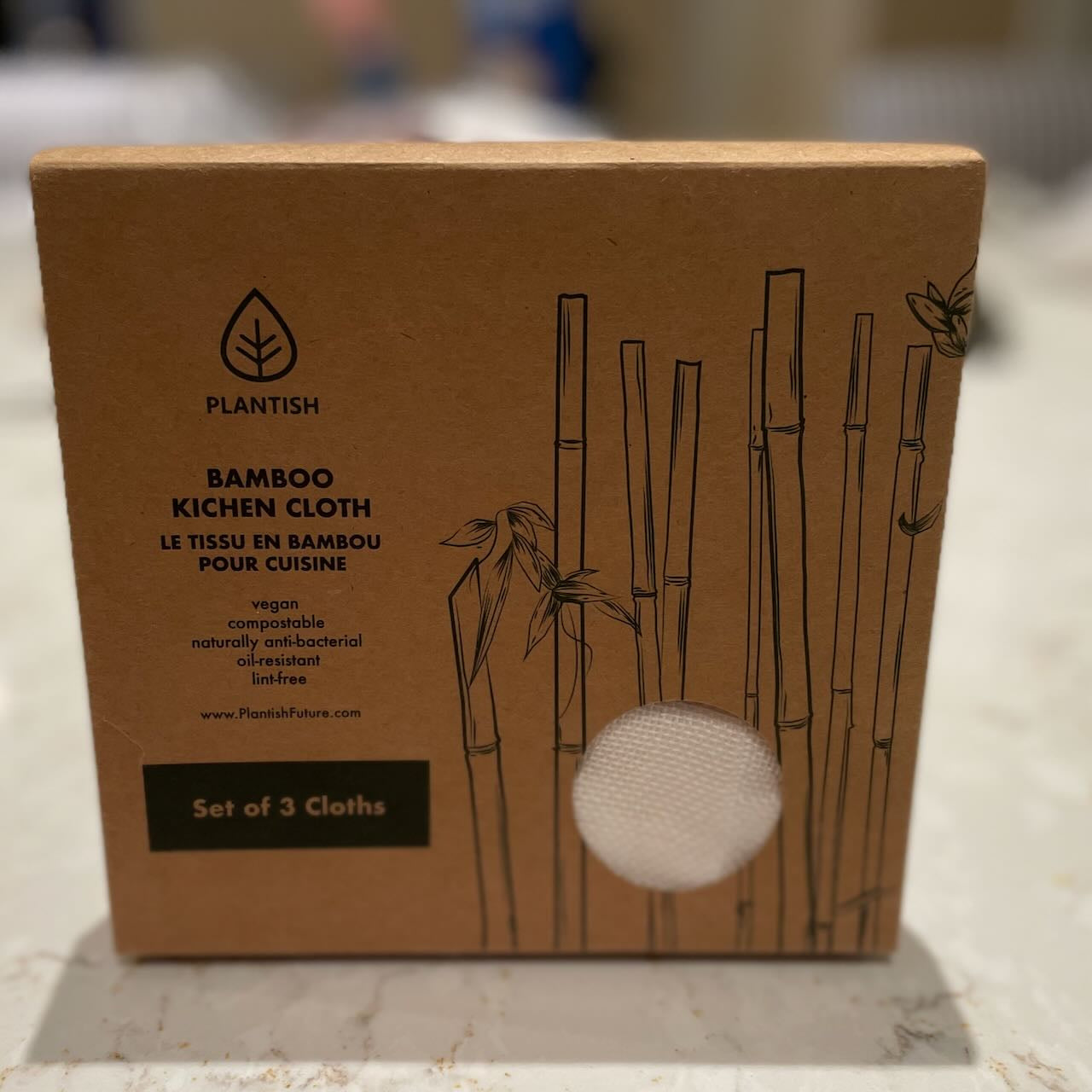 Reusable Bamboo Kitchen Cloth (Set of 3)