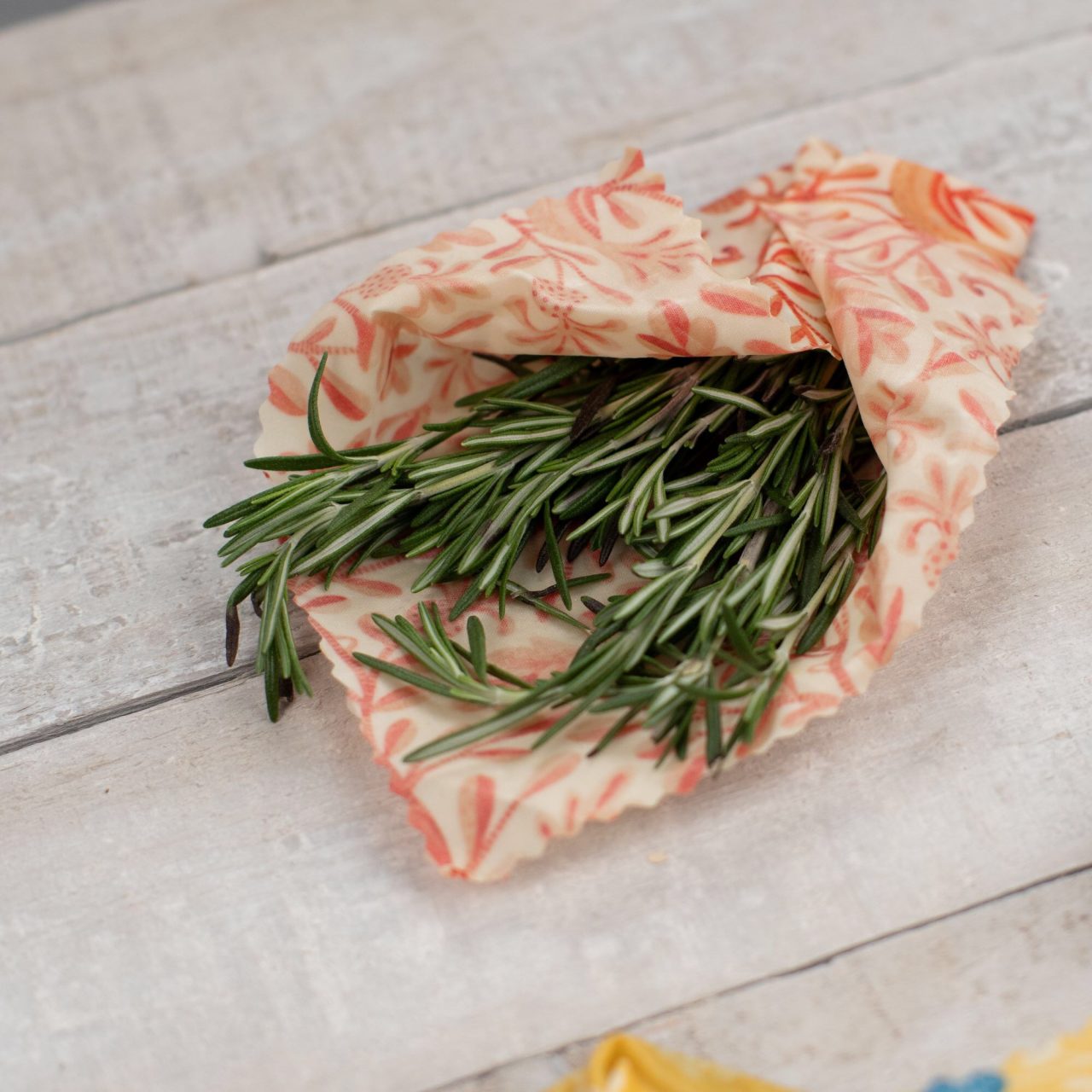 rosemary wrapped in beeswax wrap