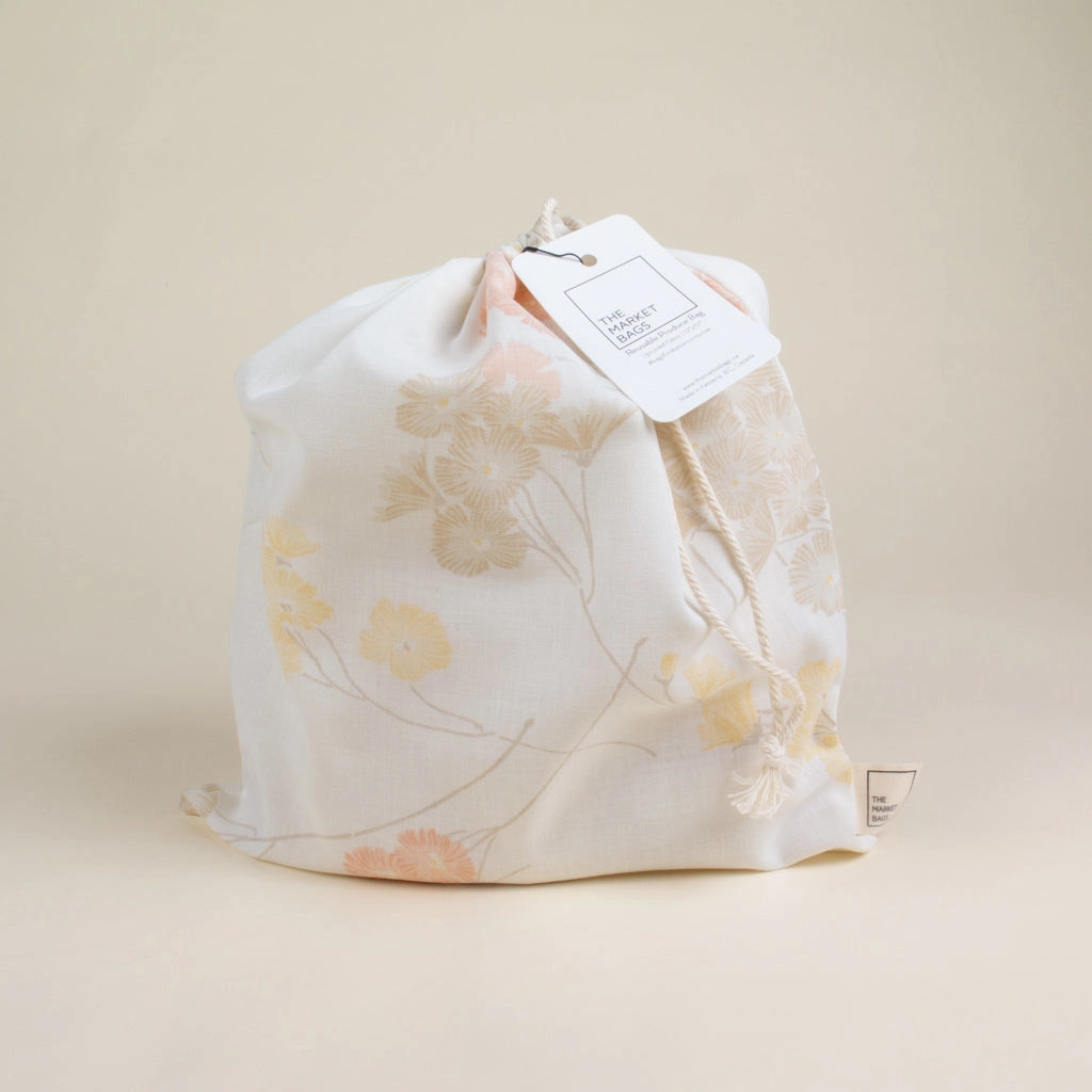 Upcycled Fabric Reusable Produce Bag - Wildflower