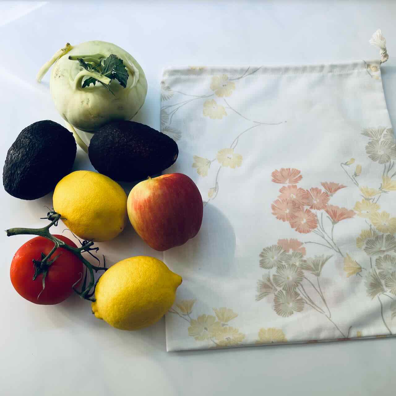 Upcycled Fabric Reusable Produce Bag - Wildflower