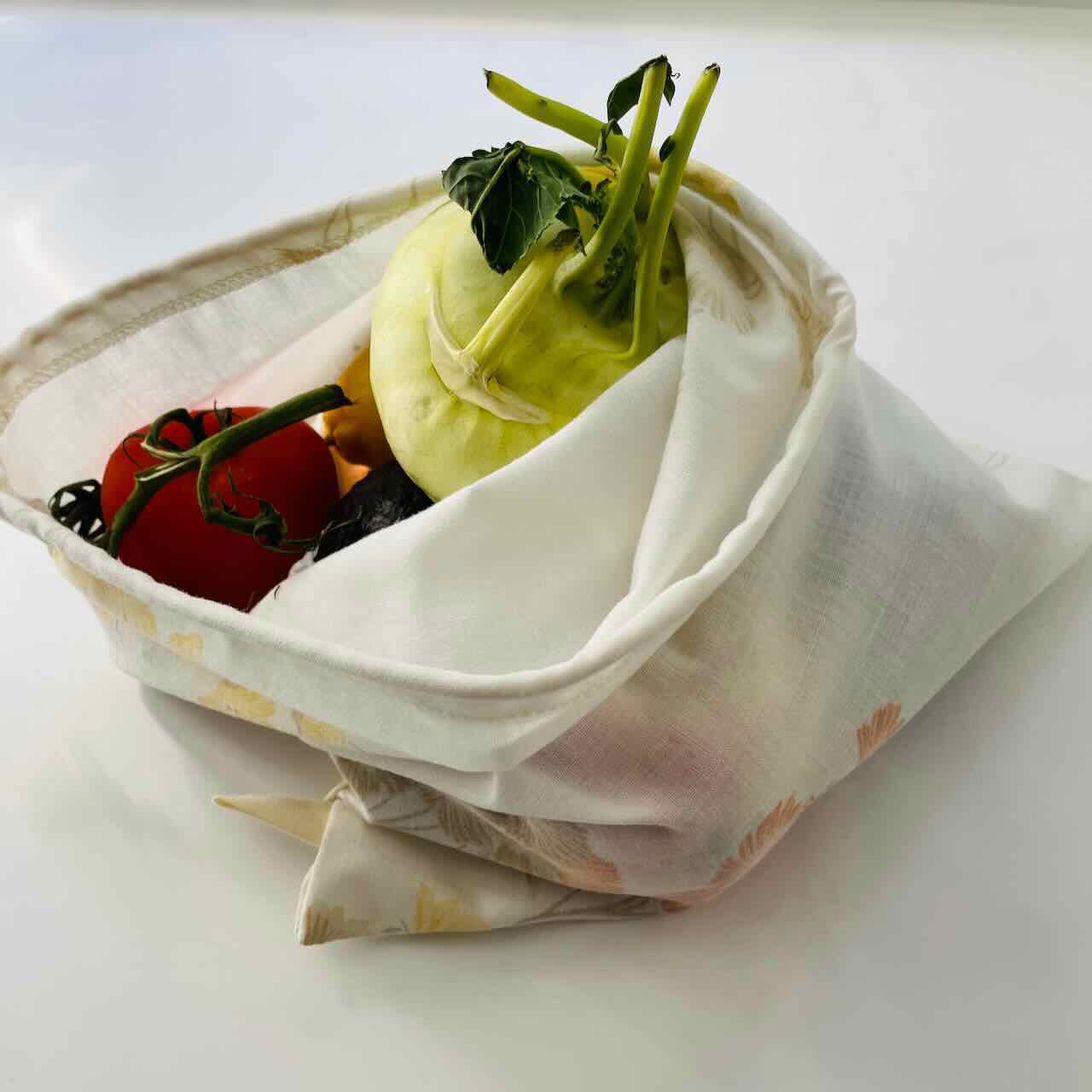 Upcycled Fabric Reusable Produce Bag - Wildflower
