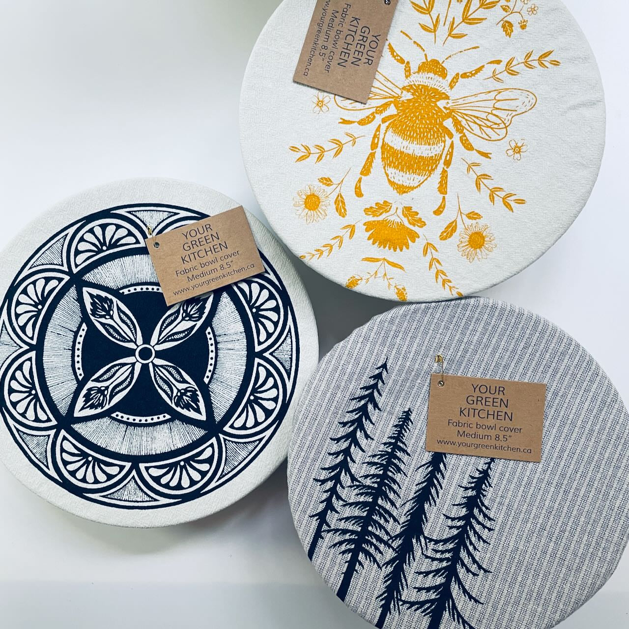 Reusable Fabric Bowl Covers: Medium 8.5"