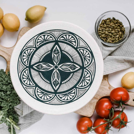 Waxed Reusable Fabric Bowl Covers: Medium 8.5"